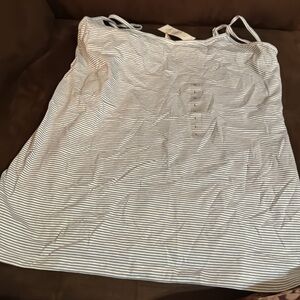 * NWT Loft Striped White Tank Top